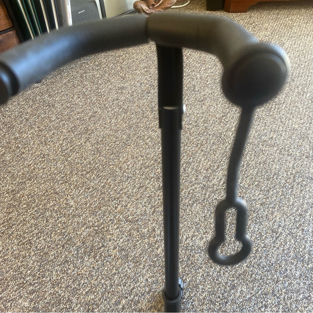Adjustable Black Electronics Stand with Padded Yoke - Picture 4 of 5